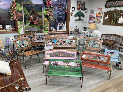 Cast Iron Canvas Benches